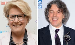 Sandi Toksvig and Alan Davies