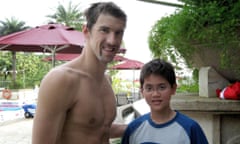 Michael Phelps and Joseph Schooling in Singapore, August 2008.