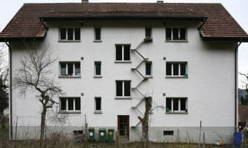 An elaborate cat ladder in Bern, Switzerland.