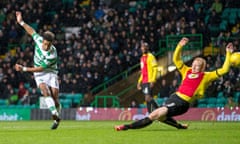 Scott Sinclair scores for Celtic in the Scottish Premiership match against Partick Thistle.