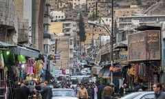 Bustling streets in central Amman