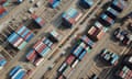 coloured containers on a china port