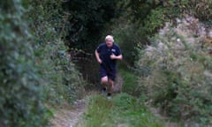 Britain's former Foreign Secretary Boris Johnson jogs near his home in Oxfordshire, September 11, 2018. REUTERS/Simon Dawson