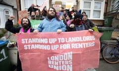 London Renters Union protesting in Abbey Wood, London