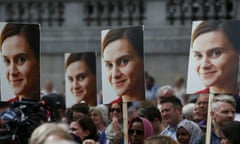 People attending a commemorative event to celebrate the life of Labour MP Jo Cox.