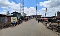 A newly paved road in Mukuru, Nairobi. 