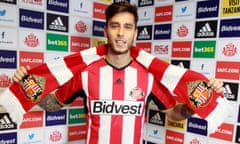 Ricky Álvarez is unveiled as a Sunderland player at the Academy of Light on 01 September 2014.