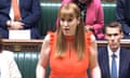 Angela Rayner announces changes to the planning system in the Commons on Tuesday.