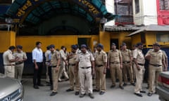 Indian police officers outside Arthur Road jail in Mumbai guard the men convicted after a seven-year trial.