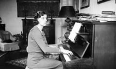 Delafield Plays Piano<br>British author E.M. Delafield (1890 - 1943) plays an upright piano, mid 1930s. (Photo by Mansell/The LIFE Picture Collection via Getty Images)