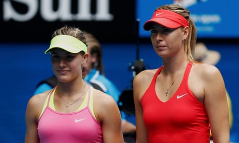 Sharapova 'a cheater' and should not play tennis again, says Bouchard – video