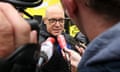 Dave Brilsford talks to the media during the 2019 Tour de France