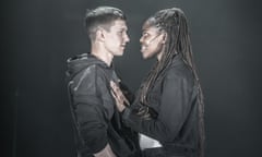 Romeo &amp; Juliet. Tom Holland (Romeo) &amp; Francesca Amewudah-Rivers (Juliet). Credit - Marc Brenner. 1189 Romeo &amp; Juliet at the Duke of York's Theatre Mon 13 May - Sat 3 Aug 2024