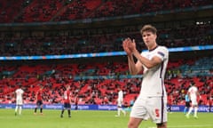 John Stones salutes the Wembley crowd