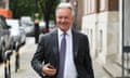 Alan Duncan in Westminster after it was announced that he would be quitting his government position, in July 2019.