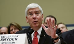 Michigan Governor Snyder testifies before a House Oversight and Government Reform hearing on Capitol Hill in Washington<br>Michigan Governor Rick Snyder testifies before a House Oversight and Government Reform hearing on “Examining Federal Administration of the Safe Drinking Water Act in Flint, Michigan, Part III” on Capitol Hill in Washington March 17, 2016. REUTERS/Kevin Lamarque
