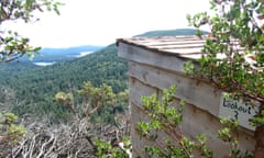 The shelter and view over the Southern Gulf islands in Galiano, Canada.