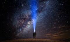 tourists stargazing at the Lancelin sand dunes near Perth