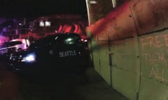 body cam footage shows anti-police graffiti