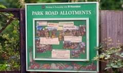 A view of Park Road Allotments in Isleworth, west London.