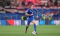 Croatia v Italy: Group B - UEFA EURO 2024<br>LEIPZIG, GERMANY - JUNE 24: Riccardo Calafiori of Italy during the UEFA EURO 2024 group stage match between Croatia and Italy at Football Stadium Leipzig on June 24, 2024 in Leipzig, Germany.(Photo by James Baylis - AMA/Getty Images)