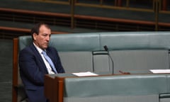 Liberal backbencher Mal Brough listens to Australian Prime Minister Malcolm Turnbull delivering the tenth annual Closing the Gap address to Parliament on indigenous disadvantage at Parliament House in Canberra, Wednesday, Feb. 10, 2016. (AAP Image/Lukas Coch)