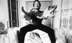 ROBIN WILLIAMS<br>Robin Williams: Come Inside My Mind
Actor/comedian Robin Williams standing on couch extending his hands at the camera like a crab.