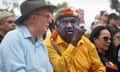 Anthony Albanese with Yunupingu at last year’s Garma festival