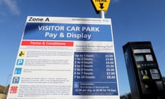 Parking charges at Buckland Hospital in Dover, Kent