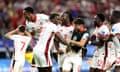 Canada celebrate their shootout victory