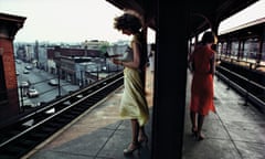 Subway platform. New York City, USA. 1980