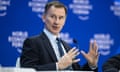 Jeremy Hunt at the World Economic Forum annual meeting in Davos in January.