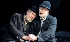 Ian McKellen as Estragon and Patrick Stewart as Vladimir in Waiting For Godot at the Theatre Royal Haymarket in 2009.
