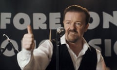 David Brent movie trailer still Ricky Gervais