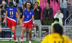 Soccer: Internatioinal Friendly Soccer-South Korea at USA<br>Jun 4, 2024; St. Paul, Minnesota, USA; US Women’s National Team midfielder Lily Yohannes (6) celebrates her goal against the Korea Republic team during the second half at Allianz Field. Mandatory Credit: Matt Krohn-USA TODAY Sports