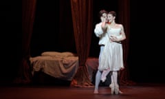 An innocent sensualist … Alina Cojocaru as Manon, with Joseph Caley as Des Grieux, at Manchester Opera House.