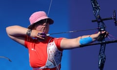 Penny Healey competes in the archery