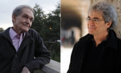 Side-by-side images of the mathematician Sir Roger Penrose and the physicist Carlo Rovelli