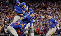 The Chicago Cubs celebrate after winning the 2016 World Series