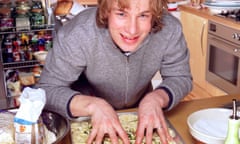 Jamie Oliver making foccacia bread in his series The Naked Chef, BBC Two, 21 April 1999.