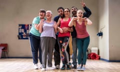 l-r Eva Scott, Eithne Browne, Aaron McCusker, Eve Steele, Dominic Coffey and Elizabeth Twells in Work It Out