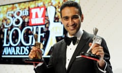 Gold Logie winner Waleed Aly with his gold and silver Logies after the 2016 Logie awards.