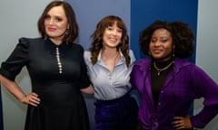 Humour sprinkled liberally … Deborah Frances-White, Millie Bobby Brown and Susan Wokoma.