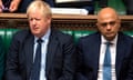 Boris Johnson and Sajid Javid.