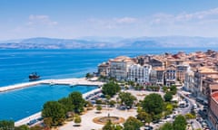 Corfu, Greece. Panoramic view of Venetian quarter, Corfu Town, Kerkyra.