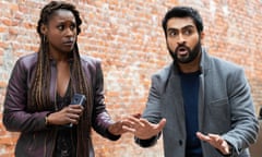 A succession of farcical situations … Issa Rae and Kumail Nanjiana in The Lovebirds.