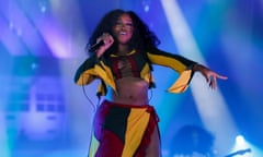 SZA performing on stage