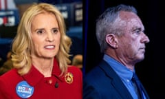 a side-by-side image of Kerry Kennedy and her brother Robert F Kennedy Jr, who once had a worm in his brain