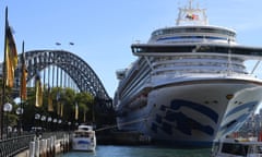 The Ruby Princess docks in Sydney on 19 March