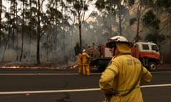 Rural Fire Service volunteers contain a small bushfire on the NSW south coast in January